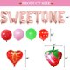 thumbnail image 2 of Sweet One Strawberry Theme Decoraciones para fiesta de cumpleaños Juego de guirnalda de gl Life Girl Star Life Girl Star, 2 of 2