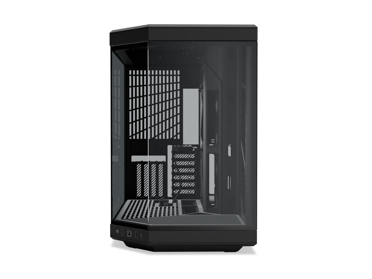 HYTE Y70 CS-HYTE-Y70-B Dual Chamber Mid-Tower ATX Case with PCIe 4.0 Express Riser Cable Included, Black