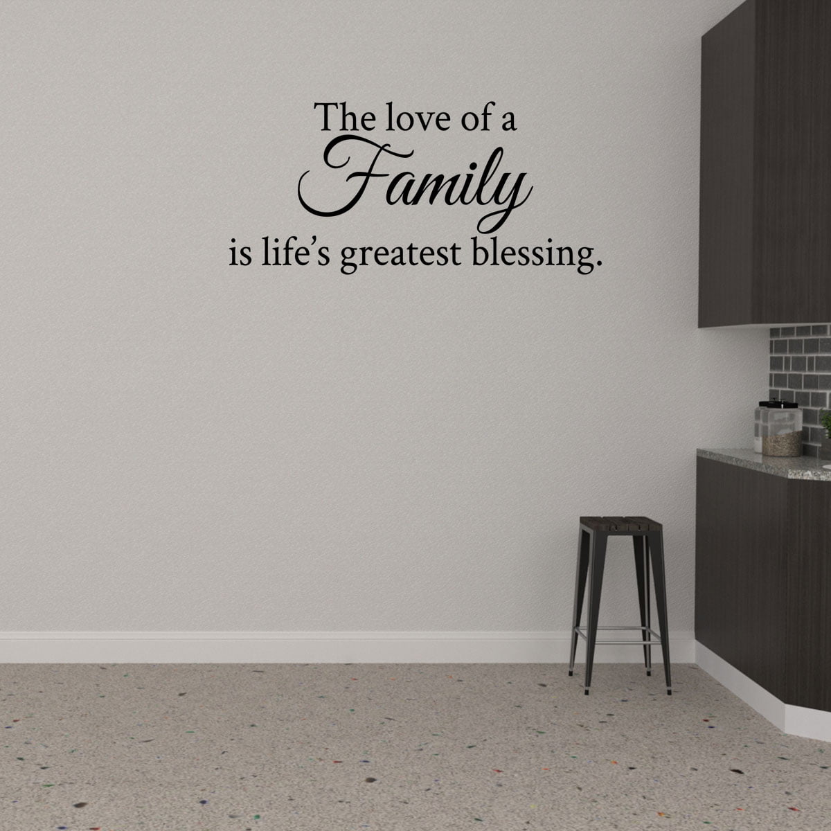 The Love of a Family Is Life's Greatest Blessing Wall Decal Vinyl Sitcker Decor 