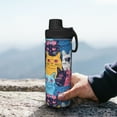 thumbnail image 7 of Susaid Colorful Cats Pattern Art Print 18oz Sports Insulated Kettle Stainless Steel Water Bottle Leakproof Sport Flask, 7 of 7