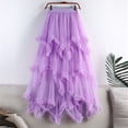 thumbnail image 1 of Faldas largas de tutú de tul de línea A para mujer, enagua escalonada, falda de tul Formal, Falda Midi asimétrica alta y baja, 1 of 5