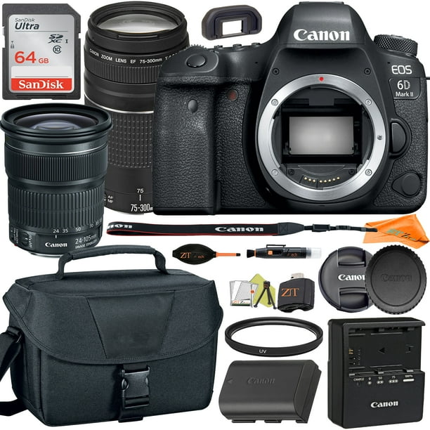 デジタルカメラ Canon EOS 6D Mark II/Canon EF75-300mm Amazon.com : Canon EOS 6D Mark II FHD Video Recording DSLR