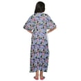 thumbnail image 3 of Moomaya Womens Printed Long Maxi Maternity Kaftan Button Down Cotton Dress, 3 of 5