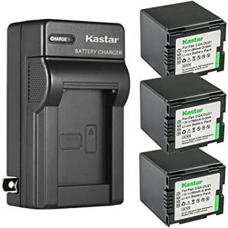 Kastar 3-Pack DZ-BP14 Battery and AC Wall Charger Replacement for Hitachi DZ-BP7 DZ-BP7S DZ-BP14 BP14R DZ-BP14S DZ-BP21S DZ-BP21SJ Battery