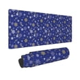 thumbnail image 2 of Pofeuu Golden Snowflakes Royal Blue Print Desk Mat for Keyboard and Mouse，Computer Desk Matt for Desktop，Large Mouse Pad for Desk，Desk Pads on Top of Desks 12x31.5in, 2 of 8