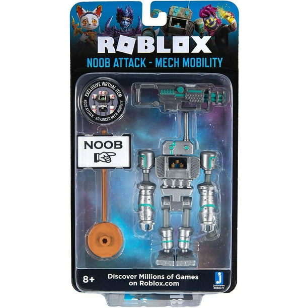 Roblox Imagination Collection Noob Attack Mech Mobility Figure Pack Includes Exclusive Virtual Item Walmart Com Walmart Com - character roblox noob cake
