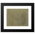 thumbnail image 2 of Jean Auguste Dominique Ingres 18x15 Black Modern Framed Museum Art Print Titled - Joan of Arc Standing at the Altar at Reims Cathedral (C. 1844), 2 of 5