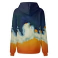 thumbnail image 3 of Vedolay Trendy Tops for Women Hoodies for Women 2023 Fall Fashion Casual Long Sleeve Crewneck Sweatshirt Loose Fit Pullover Hoodie,Orange XL, 3 of 4