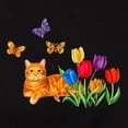 thumbnail image 3 of CafePress - Orange Cat In Tulips T Shirt - Women's Traditional Fit Dark T-Shirt, 3 of 4