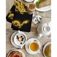 thumbnail image 4 of Dragon Flames Kitchen Dish Towels for Drying Dishes Set of 2, Yellow Dragons Abstract Modern Art Waffle Weave Microfiber Hand Tea Bathroom Towels Quick Dry & Absorbent Towel 15.7x23.6, 4 of 7