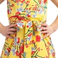 thumbnail image 3 of Baby Girl Casual Dress Collared Button Down Kids Summer Party Sleeveless Dresses in Bird Yellow, Size 5-6, 3 of 6