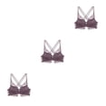 thumbnail image 1 of Jumpingount Ropa interior sexy sin costuras de algodón grueso Beauty Back Bras Cierre frontal Mujeres Push Up Bra Lencería Bralette Gris Púrpura Type1 NO1, 1 of 6