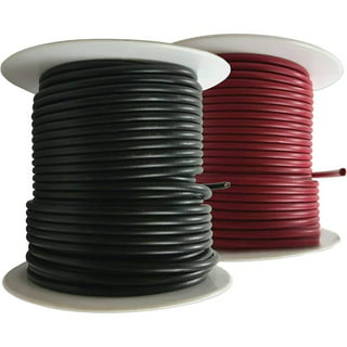14 GAUGE WIRE RED & BLACK POWER GROUND 50 FT EACH PRIMARY STRANDED COPPER  CLAD