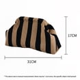 thumbnail image 4 of Women Summer Beach Woven Cloud Bag Dumpling Purse Striped Ruched Evening Handbag Black Yellow, 4 of 7