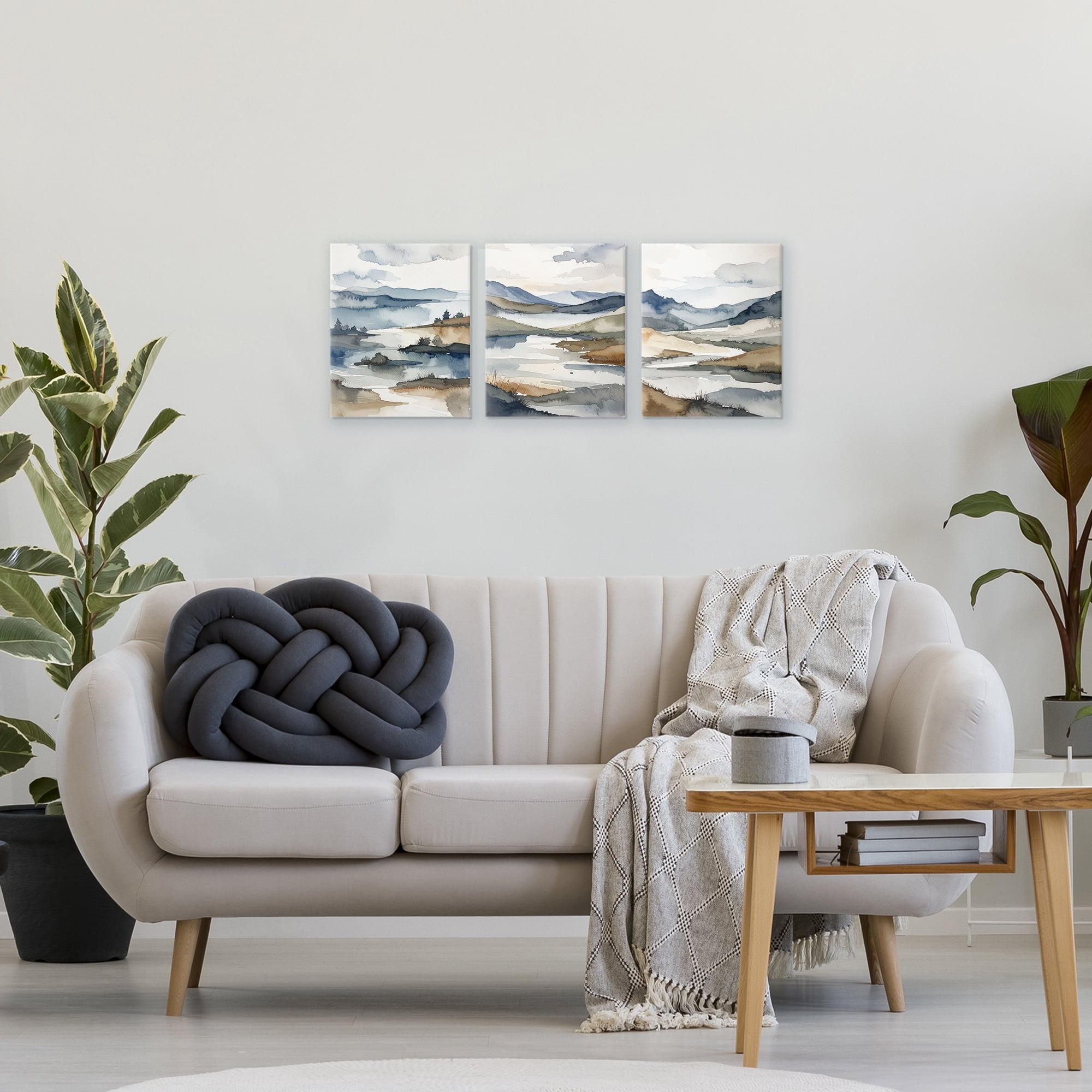 Stupell Industries Continuous Flow Of Water 3 Piece Canvas Wall Art Set, design by Alonza Saunders