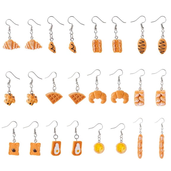 Osdhezcn Trendy Resin Earring Women Classic Simulated Bread Shape Stud Fashion Earrings