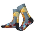 thumbnail image 2 of Vsdgher Refreshing Fruit Infused Drinks Unisex Crew Socks Lightweight Breathable Ventilation Ankle Socks, Mid-calf socks for Daily, 2 of 7