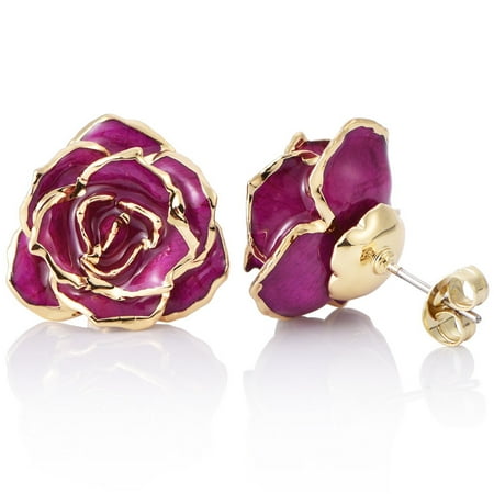 Tmishion Women S Flower Stud Earrings 24k Gold Women S Flower Stud Earrings 24k Gold Studs Valentines Gift For Her
