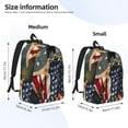thumbnail image 3 of Lsque North American Bald Eagle1 Pattern Canvas Daypack, Durable Backpack, High-quality Versatile Backpack,Vintage Compact Backpack-Small, 3 of 6