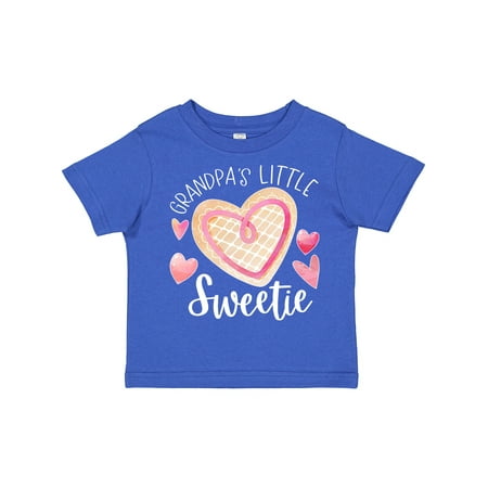 

Inktastic Grandpa s Little Sweetie with Pink Heart Cookie Gift Toddler Boy or Toddler Girl T-Shirt