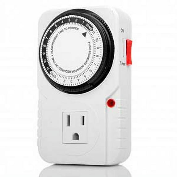 ACCL Mechanical Timer 24 Hour Single 3-Prong Outlet, 4 Pack