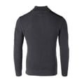 thumbnail image 3 of ZIMEGO Men's Quarter Zip Up Mock Turtle Neck Polo Pullover Sweater Casual Outfit, 3 of 5