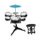 thumbnail image 3 of Batería para niños, kit de batería de jazz para niños, regalo de jardín de infantes, simulación, diversión y Negro, 3 of 9