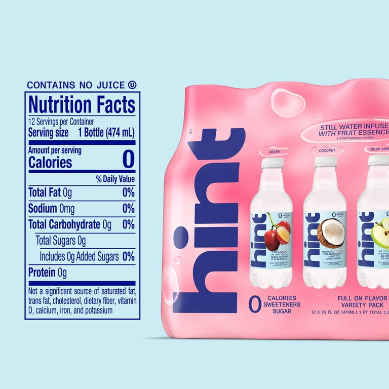 Hint Full On Flavor Variety Pack, 16 fl oz, 12 Plastic Bottles photo 7