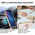 thumbnail image 2 of Case for iPhone XR Case 6.1" Silicone Electroplated Bumper Cover Ring Holder Stand Shockproof Impacted Holder Soft Flexible TPU Phone Cases - Light Pink, 2 of 18