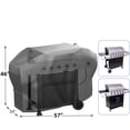 thumbnail image 2 of Casewin Grill Cover 57 inch, Outdoor Heavy Duty Waterproof Barbecue Gas Grill Cover, UV & Fade Resistant, All Weather Protection Compatible for Grills, Black, 2 of 7