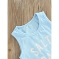 thumbnail image 5 of Liacowi Newborn Baby Boys 2pcs Clothes Outfits Letter Sleeveless Vest Drawstring Shorts Summer Clothes Blue, 5 of 8