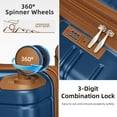 thumbnail image 4 of Hardside Luggage Luggage Sets 5 Piece with Duffel Bags, Hardside Expandable Suitcases with Spinner Wheels, Blue,Hardside Suitcase, 4 of 6