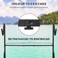 thumbnail image 4 of Soozier Dual Kayak Storage Rack - Adjustable Steel Paddleboard & Canoe Rack, 94.5" x 28.5" Black - Garage, Dock, Outdoor Storage, 4 of 7