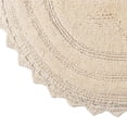 thumbnail image 6 of TreeWool (Set of 2) Cotton Bath Rugs with Crochet Border, Reversible Oval (21" x 34" & 17" x 24", Beige), 6 of 7