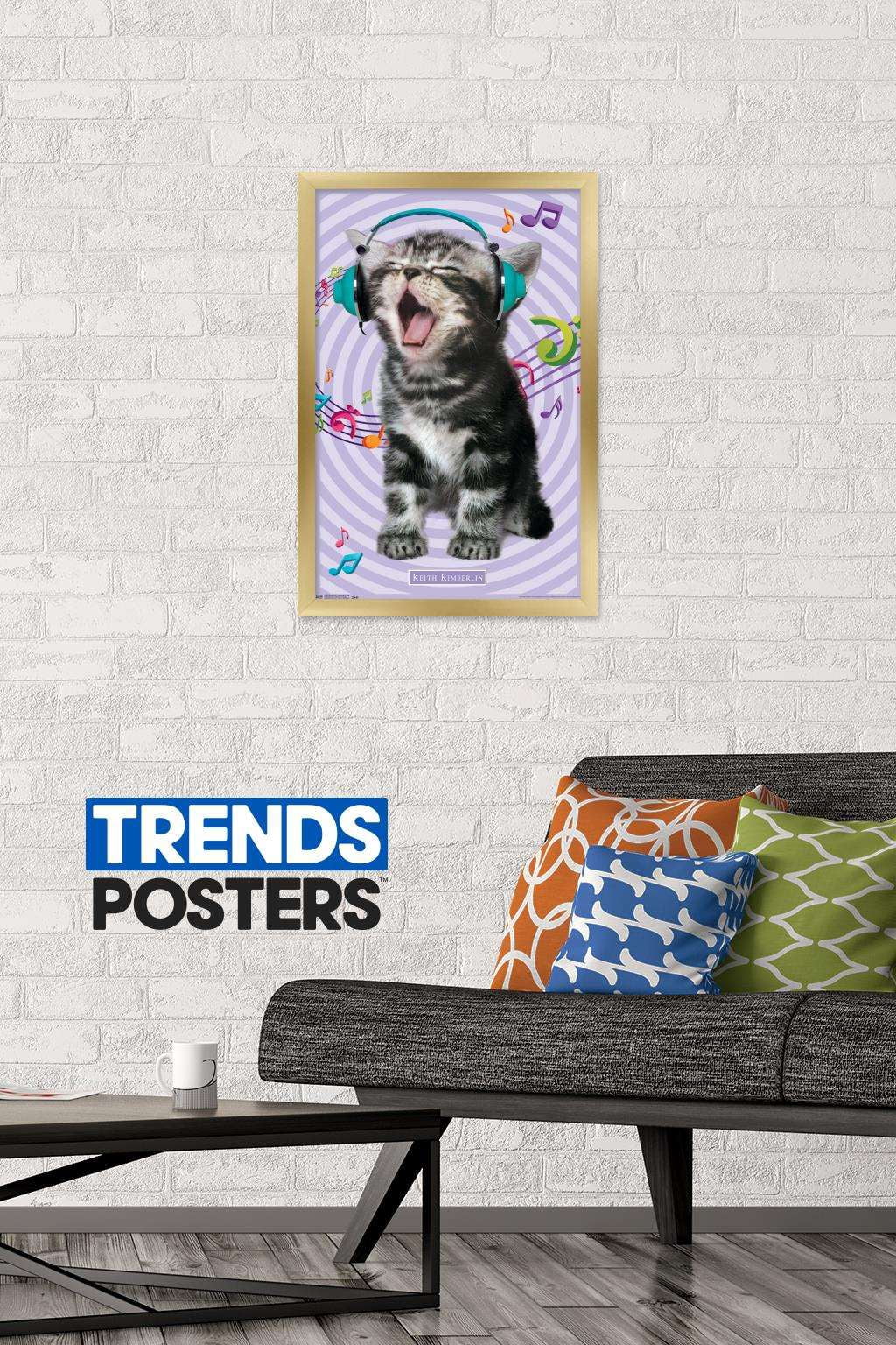 Keith Kimberlin - Kitten - Singing Wall Poster, 14.725" x 22.375", Framed