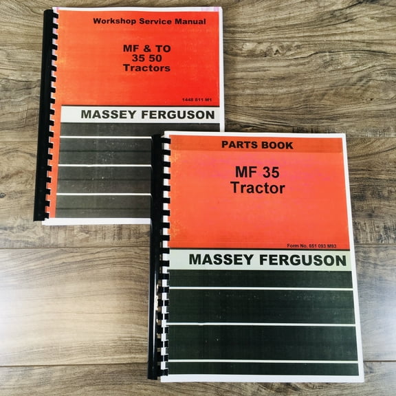 Lot Massey Ferguson 35 Tractor Parts Catalog Service Repair Manual Shop Book