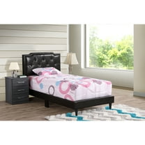 Glory Furniture Deb Faux Leather Upholstered Twin Bed in Cappuccino