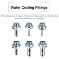 thumbnail image 4 of Shisuyan 6 Pieces Water Line Adapter Copper Silver for Water Cooling System, 4 of 8