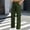 Army Green women wide leg pants with pockets a1, variant on Cagogo Women's Straight Leg Pants with Pockets Casual Solid Streetwear Long Cargo Trousers for Vacation Beach Work Lounge, Gray S