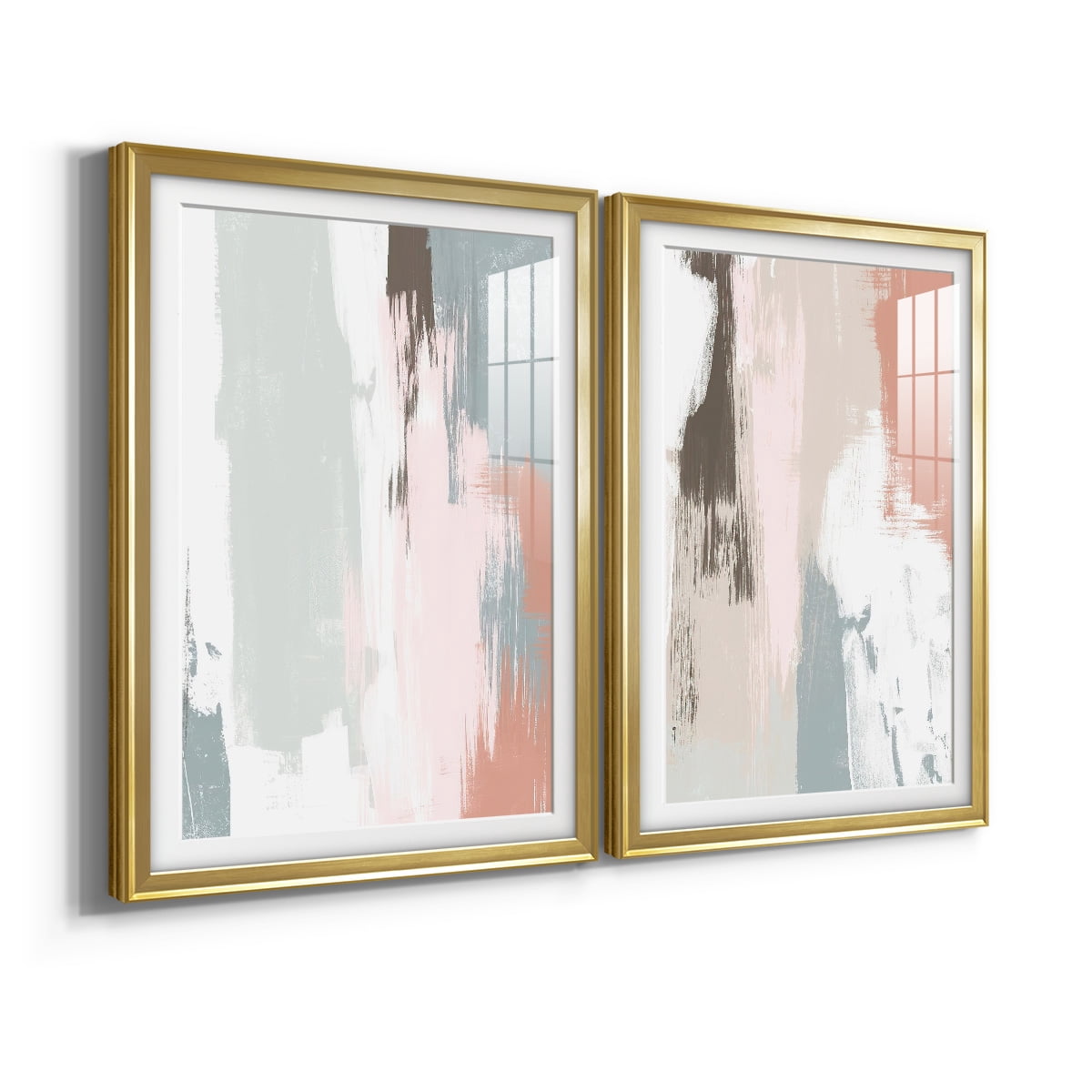 Wexford Home Sandstone Peel III Premium Framed Print, 26.5" x 36.5" - Ready to Hang, Gold (Set of 2)
