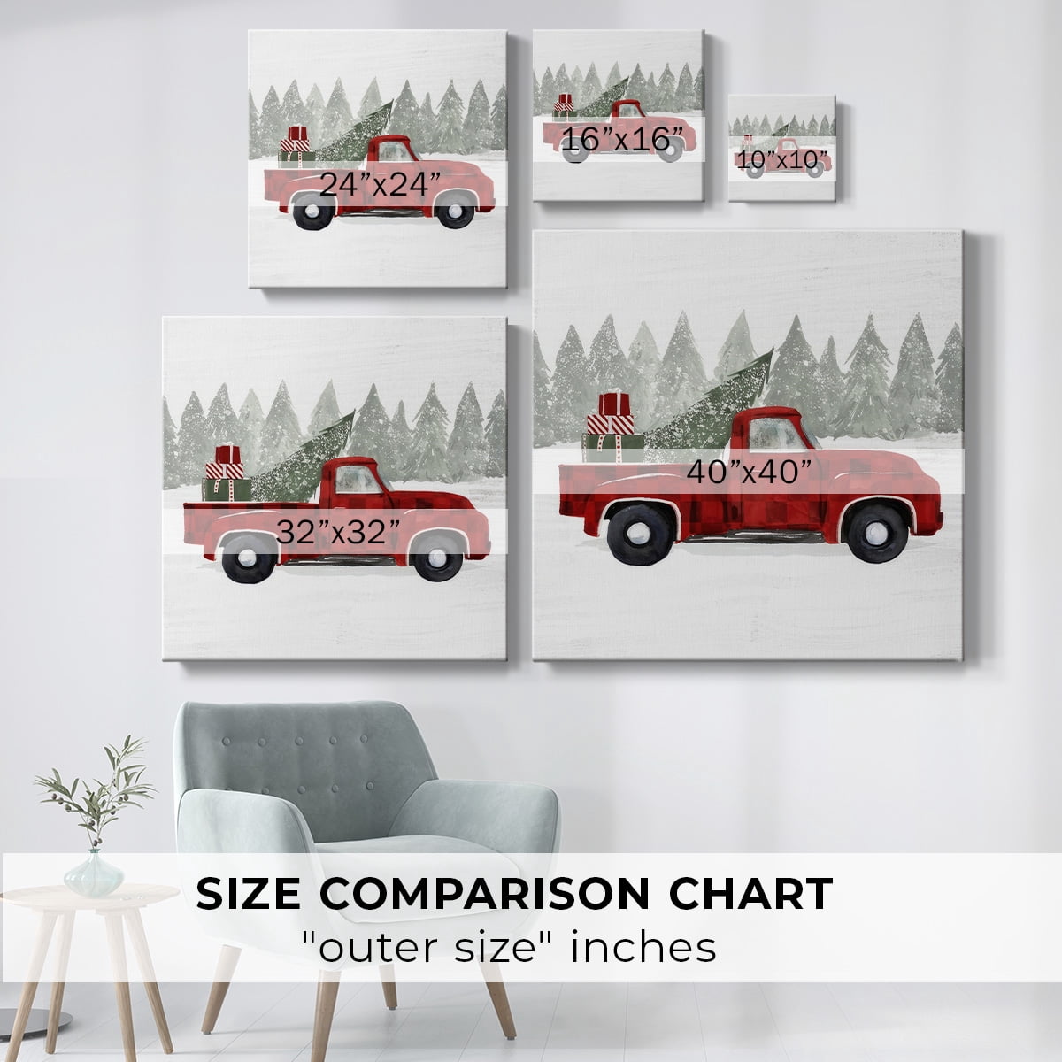 Yuletide Camper III- Gallery Wrapped Canvas