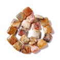 thumbnail image 3 of Natural Crazy Lace Agate Beads Strands Square 19.5~20x19.5~20x6.5~7mm Hole: 1.2mm 20pcs/strand 15.59''~15.91''(39.6~40.4cm), 3 of 4