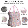 thumbnail image 3 of Boho Bohemia Flower Drawstring Lunch Bag Women - Drawstring Lunch Bag Insulated for Work Office - Stain-Resistant Large Lunchbags for Women with Multi-Pockets, 3 of 6
