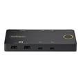 thumbnail image 3 of StarTech.com 2-Port USB-C KVM Switch, Single-4K 60Hz HDMI Monitor, Dual-100W Power Delivery Pass-through Ports, Bus Powered, USB Type-C/USB4/Thunderbolt 3/4 Compatible - Small Form Factor (C2-H46-UC2-PD-KVM) - KVM switch - 2 x KVM / audio / USB - 1 local user - desktop, 3 of 9