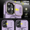 thumbnail image 4 of TJS for iPhone 16 Plus Phone Case, Privacy Camera Dual Layer Magnetic Ring Rotating Stand Protective Cover (Purple), 4 of 6
