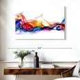 thumbnail image 3 of Elephant Stock Rainbow Smoke Wall Art - Horizontal Canvas Wall Art - Living Room Wall Decor - Abstract Canvas - White And Brown Decor - 39" x 26", 3 of 8