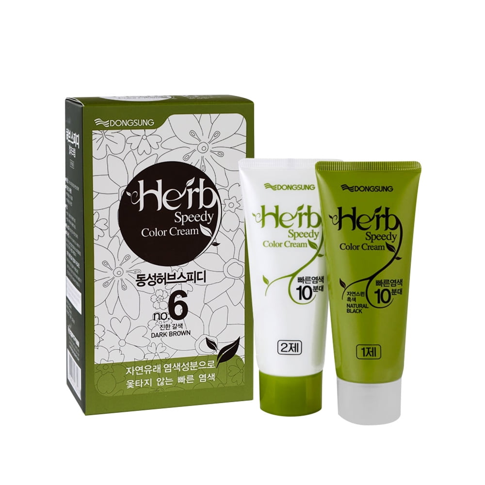 Dongsung Herb Speedy Color Cream No.6 Dark Brown 2.46Oz/70G - Walmart.com