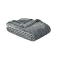 thumbnail image 4 of EcoThread ™ Plush Textured Heathered Soft Oversized Throw Blanket, Gray, 4 of 9