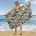 thumbnail image 2 of Lofaris Custom Pet Family Head Photo Beach Towel For Summer, 2 of 6