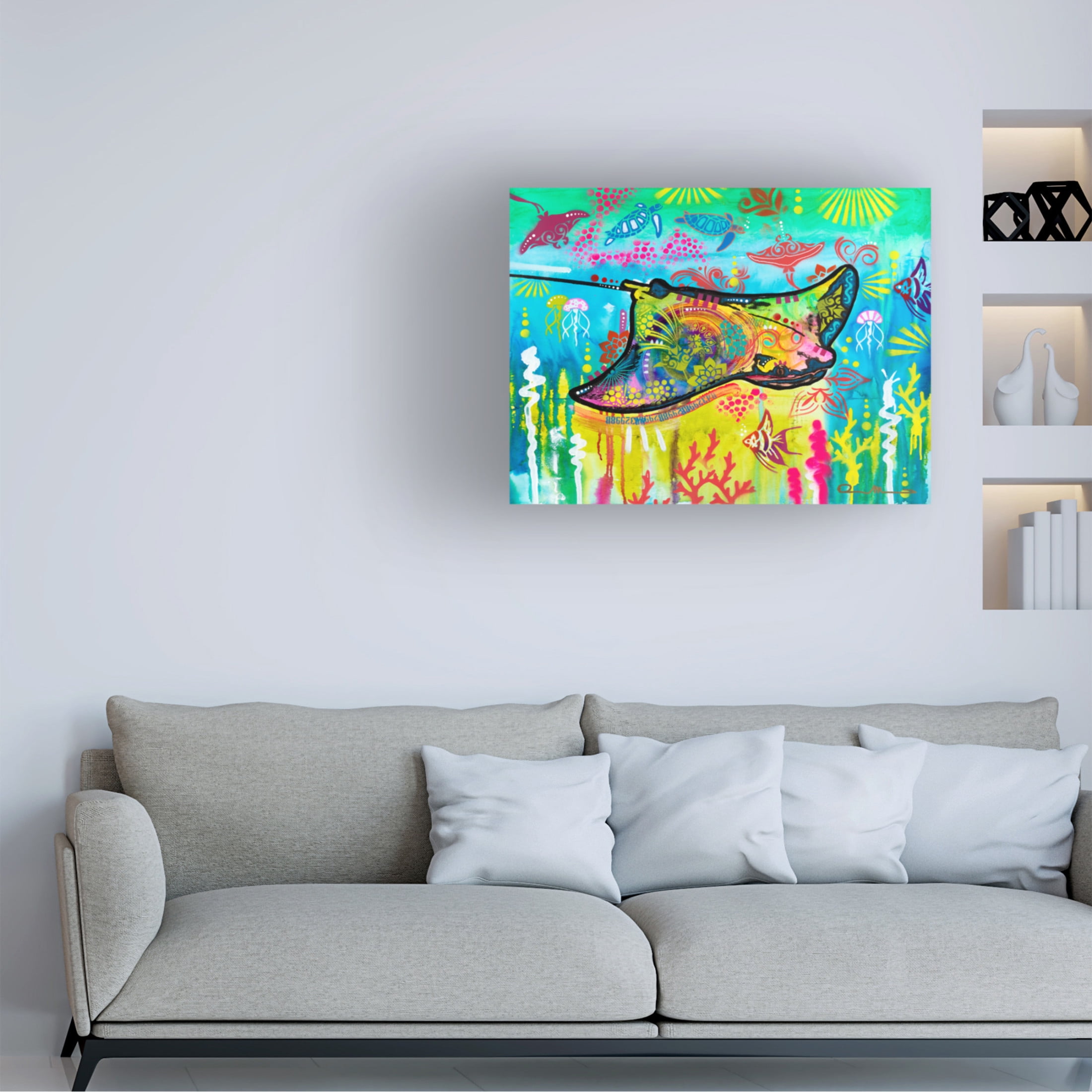 Canvas Wall Art - Dean Russo 'Sting Ray' Wall Art for Living Room, Bedroom, or Office Décor by Trademark Fine Art - 19 x 14 Inches